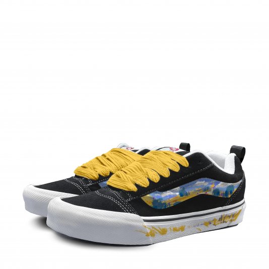 [ CUSTOM ] Knu Skool Artistic Pastel Black/Blue/Yellow